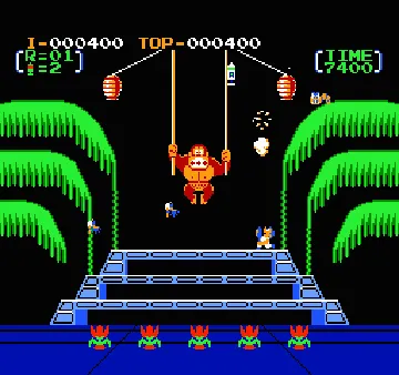 Donkey Kong 3 (USA) (e-Reader Edition) screen shot game playing